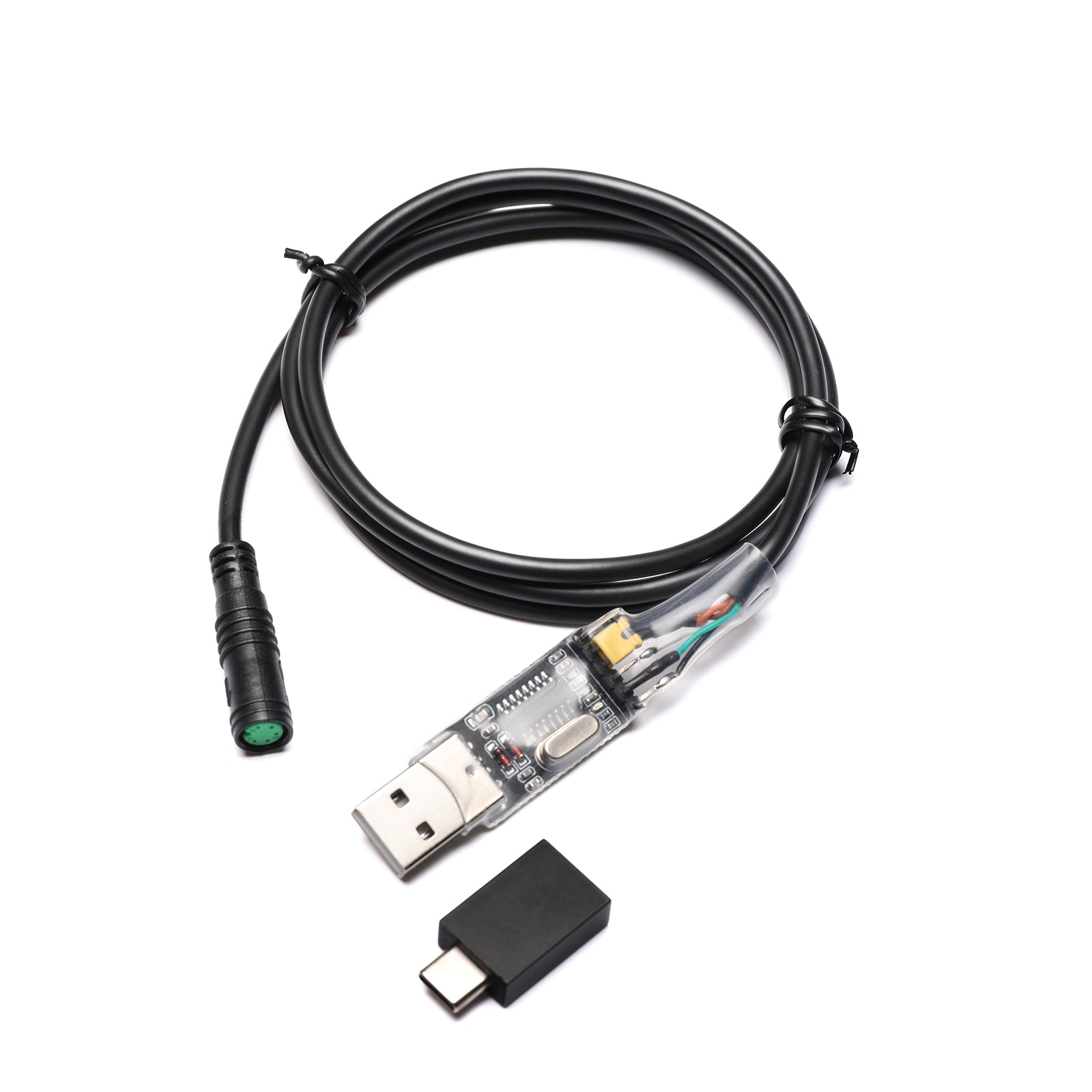 Powallon Câble de programmation USB pour vélo électrique – 41 cm de longueur pour kit de conversion de vélo électrique Bafang BBS01, BBS02, BBSHD et BBS01B/BBS02B Seriel