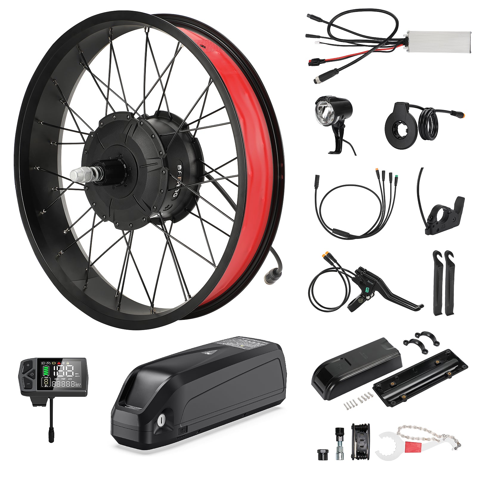 Bafang 750W Fat EBIKE Conversion Kit - Rear Hub Drive Motor for 20" 26“ Fat Snow Bike Sand Bike and E-Moped