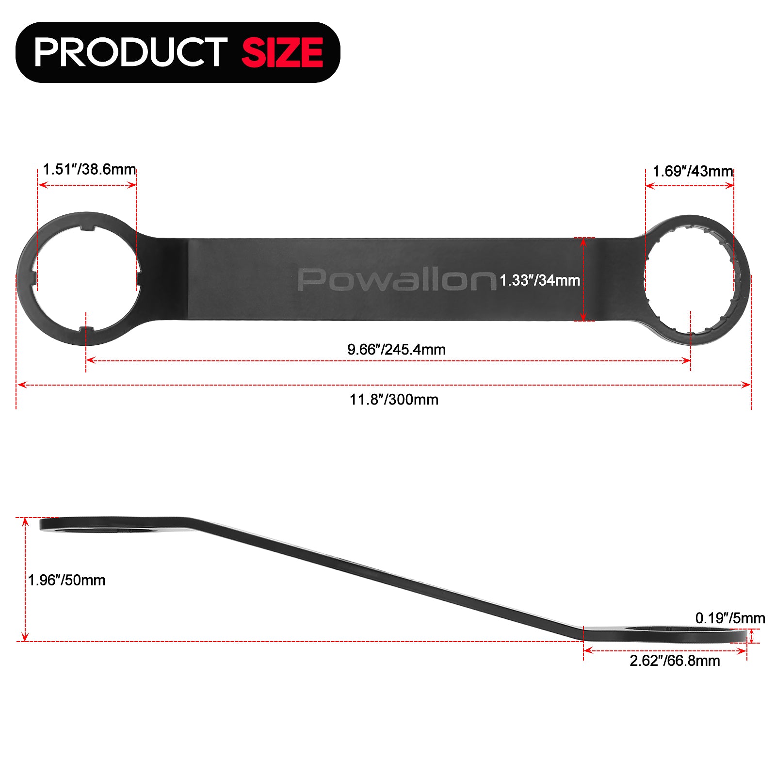 Powallon PRO BAFANG TONGSHENG Mid-drive Motor Installation Tool Wrench