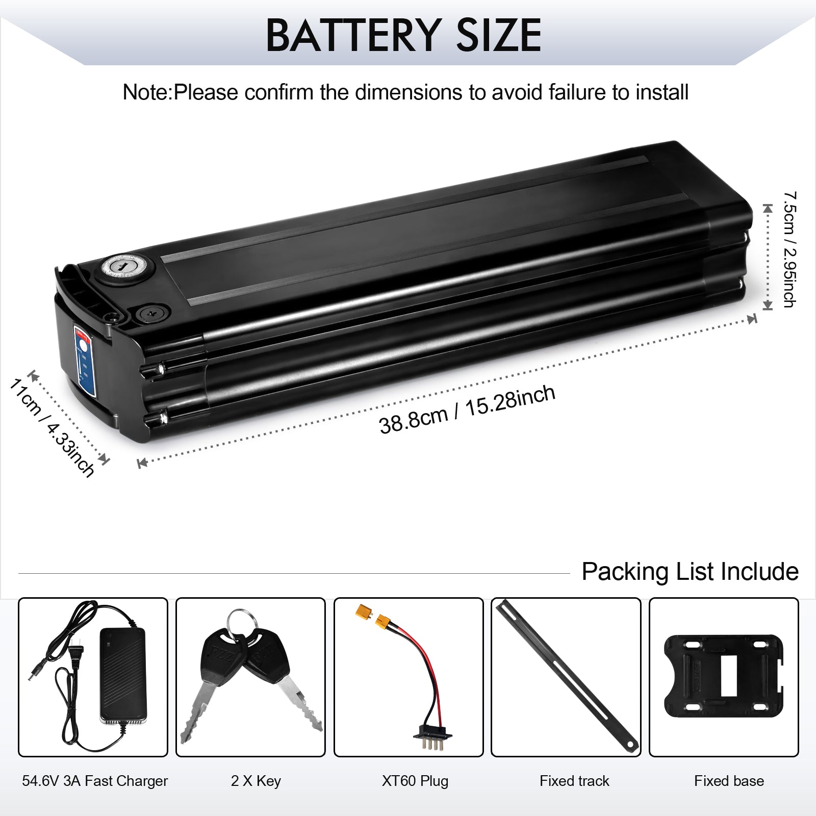 Powallon 48V 36V 10Ah 13Ah 15Ah 17.4Ah 17.5Ah 19.2Ah Ebike Battery Sliver Fish Battery with USB Port Electric Bike Battery for 250W/350W/500W/700W/900W/1000w Motor Electric Bicycle Lithium-Ion Battery