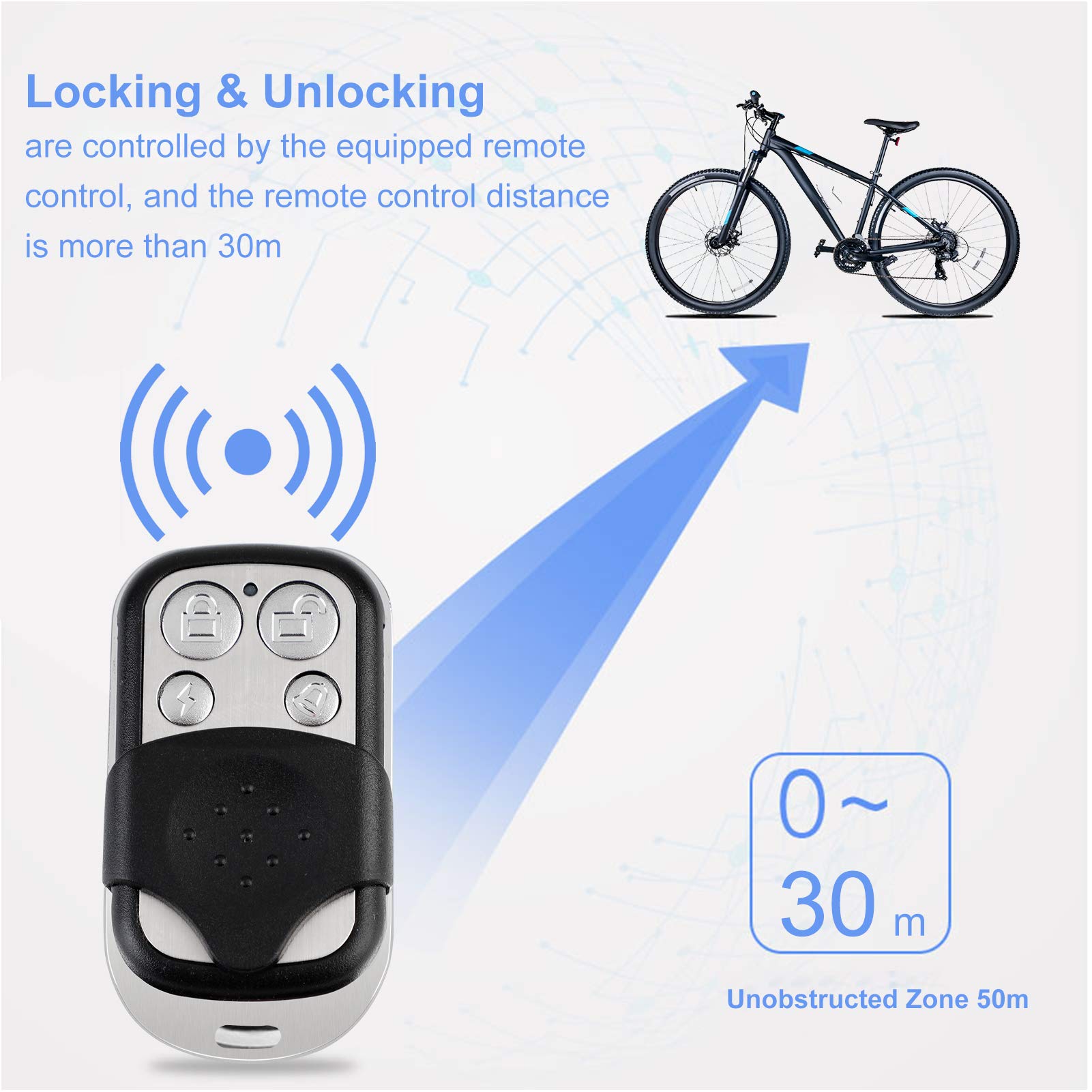 Bicycle Bell Electric Horn with Alarm for e-bike, MTB, Road Bikes, Scooters